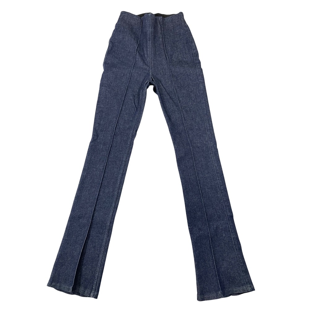Spanx Denim Demi Boot Raw Indigo Jeans Size XS 21161R - Picture 2 of 13